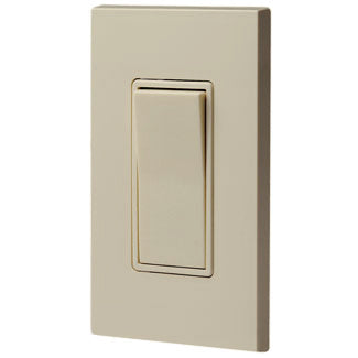 Leviton 5613-2T 3-Way Illuminated Decora Rocker Switch, 15A, 120/277V, Light Almond Leviton 5613-2T