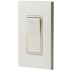 Leviton 5613-2W 3-Way Illuminated Decora Rocker Switch, 15A, 120/277V, White Leviton 5613-2W