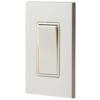 Leviton 5613-2W 3-Way Illuminated Decora Rocker Switch, 15A, 120/277V, White Leviton 5613-2W