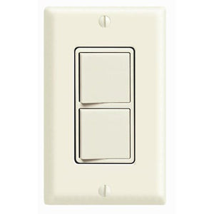 Leviton 5643-T 15A, 120V Decora Comb. Rocker (2) Switch, 3-Way, Lt. Almond Leviton 5643-T