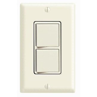 Leviton 5643-T 15A, 120V Decora Comb. Rocker (2) Switch, 3-Way, Lt. Almond Leviton 5643-T