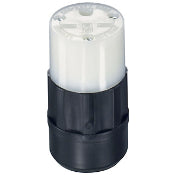 Leviton 5669-C 15 Amp Connector, 250V, 6-15R, Nylon, Black/White Leviton 5669-C