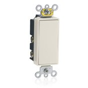 Leviton 5685-2T Decora Switch, 15A, 120/277V, Maintained, 1-Pole, Double Throw, Light Almond Leviton 5685-2T