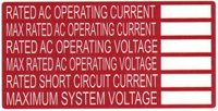 HellermannTyton 596-00240 AC Rating Label HellermannTyton 596-00240