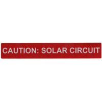 HellermannTyton 596-00247 Reflective Solar Label, 6.5" X 1", CAUTION: SOLAR CIRCUIT, Red HellermannTyton 596-00247