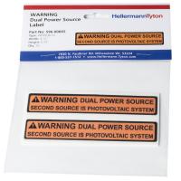 HellermannTyton 596-00665 Dual Power Source Label HellermannTyton 596-00665