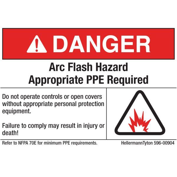 HellermannTyton 596-00904 Arc Flash Label HellermannTyton 596-00904