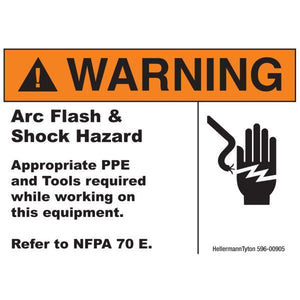 HellermannTyton 596-00905 Arc Flash Label HellermannTyton 596-00905