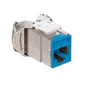 Leviton 5ESJK-RL5 Atlas-X1 Cat 5e Shielded QuickPort Connector, Blue Leviton 5ESJK-RL5