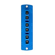 Leviton 5F100-6LC Opt-X Precision Molded Plate, Blue, Single-Mode OS2, Duplex SC Leviton 5F100-6LC