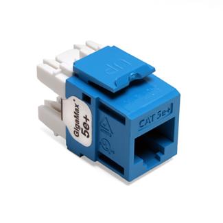 Leviton 5G110-RL5 Snap-In Connector, Cat 5e+, Blue Leviton 5G110-RL5