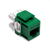 Leviton 5G110-RV5 Snap-In Connector, GigaMax 5e+, CAT 5e+, 8P8C, Green Leviton 5G110-RV5