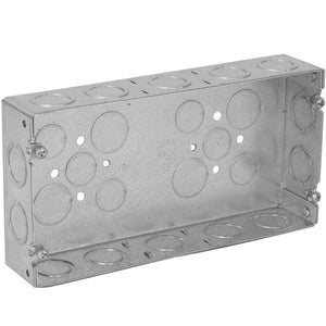 Appleton 5G5075S Gang Box, 5-Gang, Non-Gangable, Welded, Depth: 1-7/8", Metallic Appleton 5G5075S