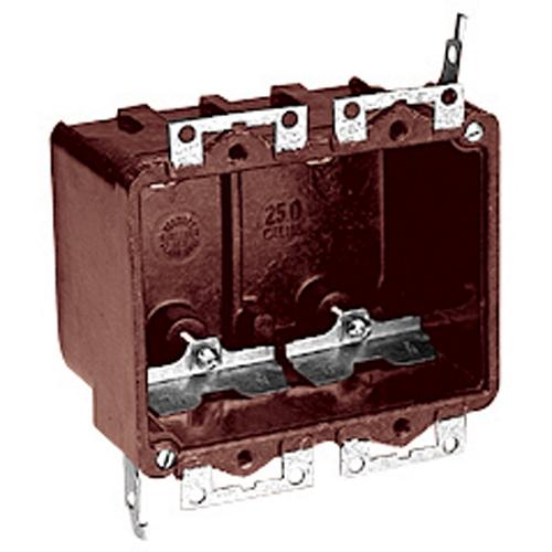 Thomas & Betts 6062-4-UB Switch/Outlet Box, 2-Gang, Depth: 2-1/2