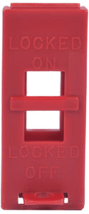 Abus 60640 3-1/2" x 1-1/2" Red Zing Wall Switch Lockout, Diameter: 1/4" Abus 60640