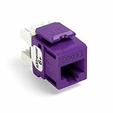 Leviton 61110-BP6 Snap-In Connector, eXtreme 6+, CAT 6, Purple, 25 in a Bag Leviton 61110-BP6