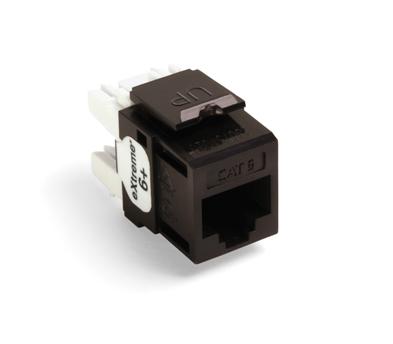 Leviton 61110-RB6 Snap-In Connector, Quickport, eXtreme 6+, CAT 6, Brown Leviton 61110-RB6