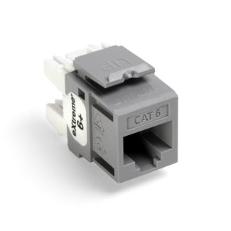 Leviton 61110-RG6 Snap-In Connector, Quickport, eXtreme 6+, CAT 6, Gray, 50 in a Bag Leviton 61110-RG6
