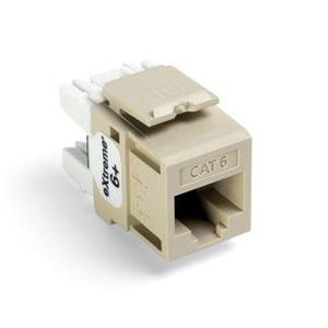 Leviton 61110-RI6 Snap-In Connector, Quickport, eXtreme 6+, CAT 6, Ivory, 50 in a Bag Leviton 61110-RI6