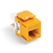 Leviton 61110-RY6 Snap-In Connector, Quickport, eXtreme 6+, CAT 6, Yellow, 50 in a Bag Leviton 61110-RY6