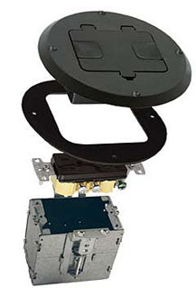 Hubbell-Raco 6239BK RAC 6239-BK FLOOR BOX Hubbell-Raco 6239BK