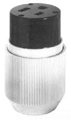 Eaton Arrow Hart 6709N 50 Amp, 250V, Straight Blade Connector, Gray Eaton Arrow Hart 6709N