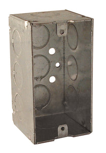 Hubbell-Raco 670RAC Handy Box, 2-1/8" Deep, 1/2" KOs, Welded, Metallic Hubbell-Raco 670RAC