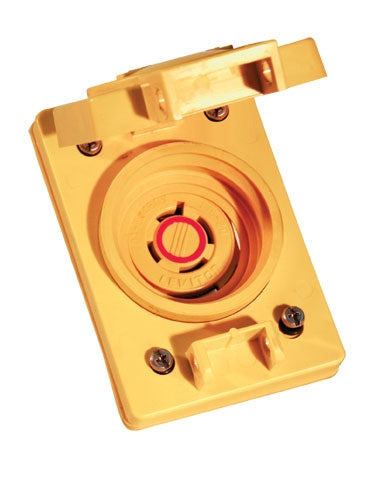 Leviton 67W76 Locking Single Receptacle, 20A, 3PH 480V, 3P4W, Wetguard Leviton 67W76