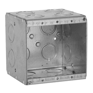 Hubbell-Raco 696 Masonry Box, 2-Gang, 3-1/2" Deep, 1/2 " & 3/4" KOs, Metallic Hubbell-Raco 696
