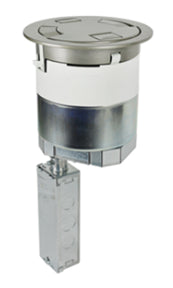 Wiremold 6ATC2BK Poke-Thru, Recessed, Black, Diameter: 6", Depth: 16-1/4 Wiremold 6ATC2BK