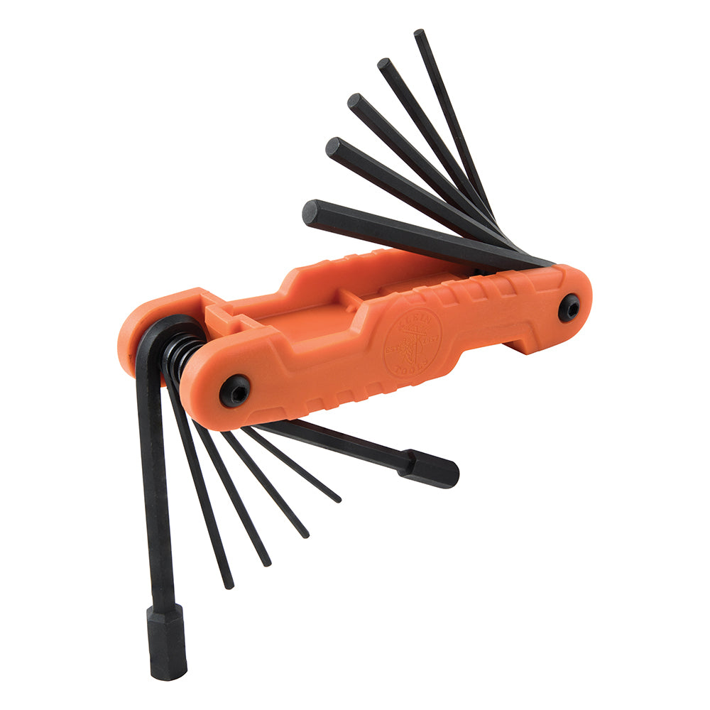 Klein 70550 Pro Folding Hex Key Set, 11 Fractional Inch-Sized Keys Klein 70550