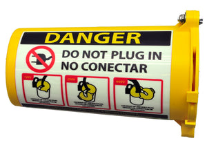 Abus 71000 7" x 5" Large "Do Not Plug In" Zing Plug Lockout, Diameter: 9/16" Abus 71000