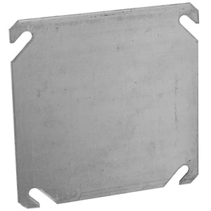 Hubbell-Raco 752 4" Square Cover, 0-Device, Cover, No Raise, Drawn, Metallic Hubbell-Raco 752