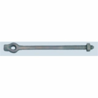 PPC Insulators 7656 Anchor Rod, Hot Dipped Galvanized, Single Eye, 5/8