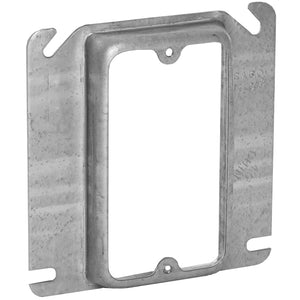 Hubbell-Raco 768 4" Square Cover, 1-Device, Mud Ring, 5/8" Raised, Drawn, Metallic Hubbell-Raco 768