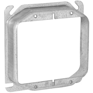 Hubbell-Raco 780 4" Square Cover, 2-Device, Mud Ring, 1" Raised, Drawn, Metallic Hubbell-Raco 780