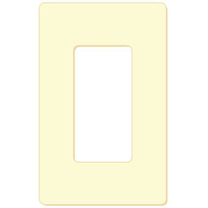 Leviton 80301-SI Decora Wallplate, 1-Gang, Polycarbonate, Ivory, Screwless Leviton 80301-SI