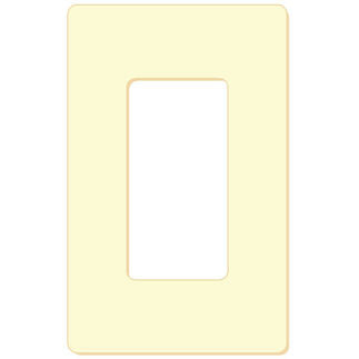Leviton 80301-SI Decora Wallplate, 1-Gang, Polycarbonate, Ivory, Screwless Leviton 80301-SI