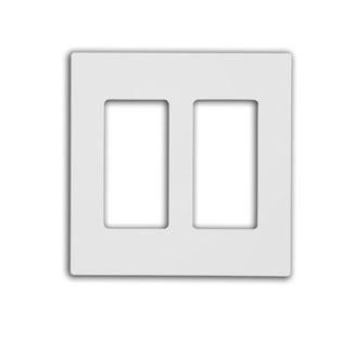 Leviton 80309-SW Screwless Decora Wallplate, 2-Gang, Polycarbonate, White Leviton 80309-SW