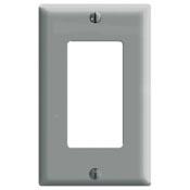 Leviton 80401-GY Decora Wallplate, 1-Gang, Thermoset, Gray Leviton 80401-GY