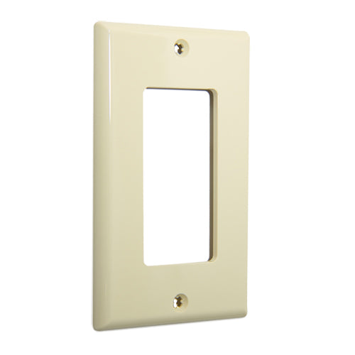 Leviton 80401-NI Decora Wallplate, 1-Gang, Nylon, Ivory Leviton 80401-NI