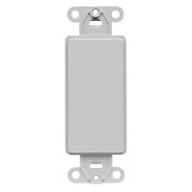 Leviton 80414-GY Blank Decora Adapter, No Hole, Plastic, Gray Leviton 80414-GY