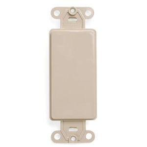 Leviton 80414-I Blank Decora Adapter, No Hole, Plastic, Ivory Leviton 80414-I