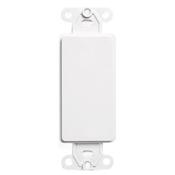 Leviton 80414-W Blank Decora Adapter, No Hole, Plastic, White Leviton 80414-W