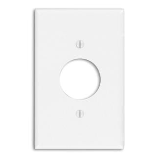 Leviton 80504-W Single Receptacle Wallplate, 1-Gang, 1.406