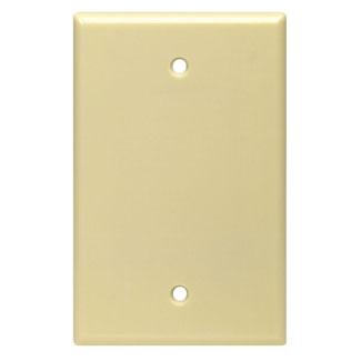 Leviton 80514-I Blank Wallplate, 1-Gang, Thermoset, Ivory, Midway Leviton 80514-I