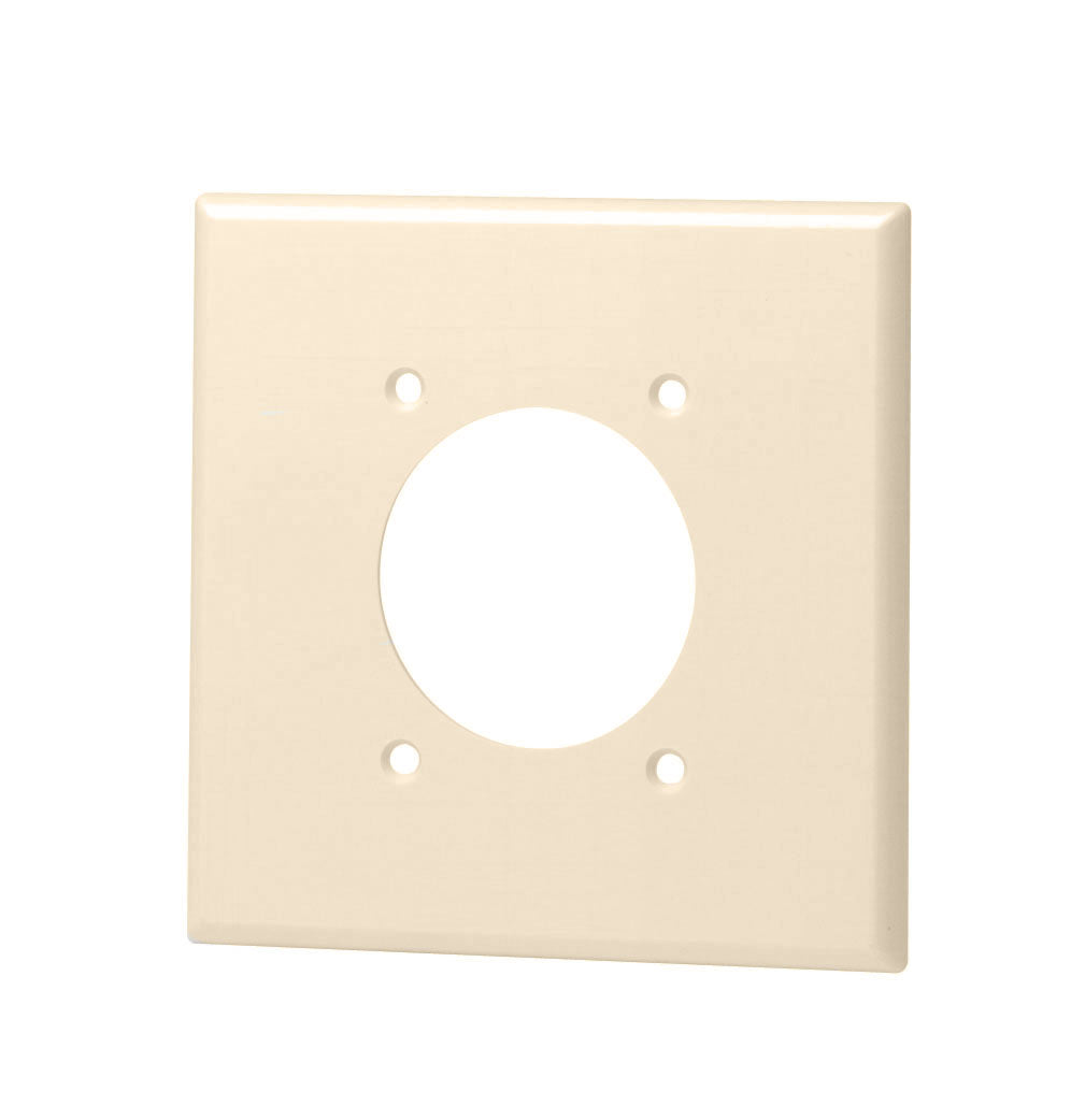 Leviton 80526-T 2-Gang Single Rcpt Wallplate, (1) 2.150