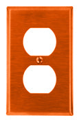 Leviton 80703-IG Duplex Receptacle Wallplate, 1-Gang, Engraved 