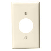 Leviton 80704-T 1-Gang Single Rcpt Wallplate, (1) 1.406