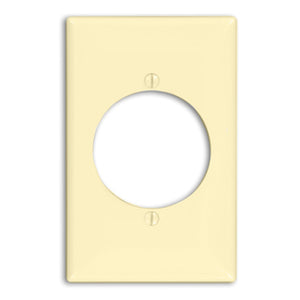 Leviton 80728-I Power Outlet Wallplate, 1-Gang, 2.15" Hole, Nylon, Ivory, Midway Leviton 80728-I